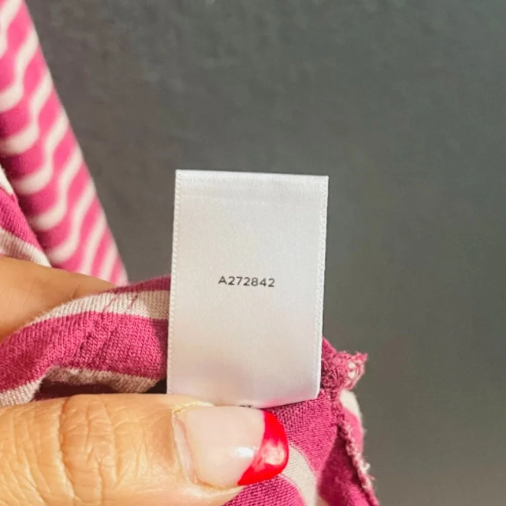 LOGO Lori Goldstein Women's Angle Stripe Knit Asymmetric Hem Long Sleeve Tee XL - Picture 8 of 13